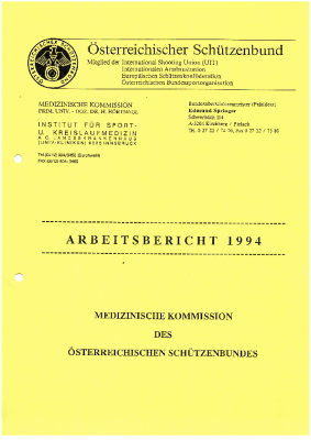 Buch Arbeitsbericht 1994 Med Kommission